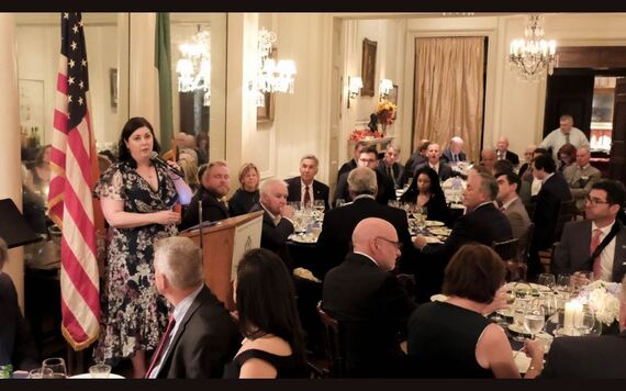 Executive Director Dr. Elizabeth Stack addressing the American Irish Historical Society Gala. Executive Director Dr. Elizabeth Stack addressing the American Irish Historical Society Gala.